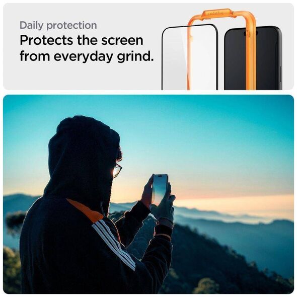 Tempered Glass APPLE IPHONE 15 Spigen ALM Glass FC 2-pack black 8809896752275