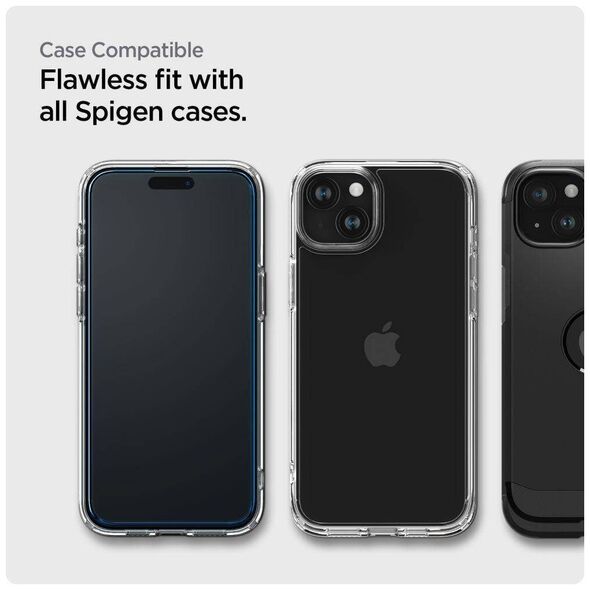 Tempered Glass APPLE IPHONE 15 Spigen ALM Glass FC 2-pack black 8809896752275