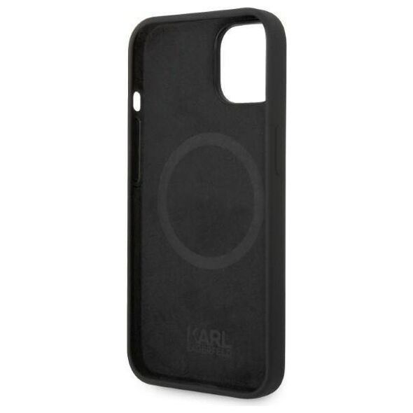 Original Case IPHONE 14 PLUS Karl Lagerfeld Hardcase Silicone Choupette MagSafe (KLHMP14MSNCHBCK) black 3666339087739