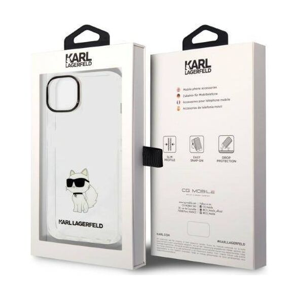Original Case IPHONE 14 PLUS Karl Lagerfeld Hardcase IML NFT Choupette (KLHCP14MHNCHTCT) transparent 3666339087135