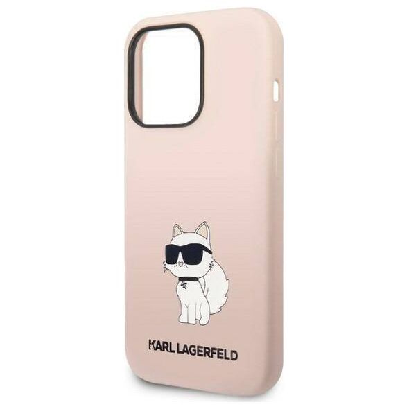 Original Case IPHONE 14 PRO Karl Lagerfeld Hardcase Silicone Choupette (KLHCP14LSNCHBCP) pink 3666339086701