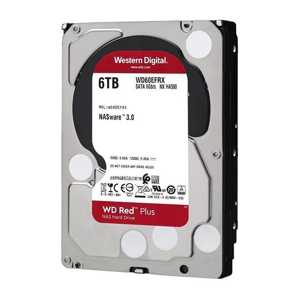 Western Digital Red Plus NAS Hard Drive 6TB 3.5" (CMR) (WD60EFPX) έως 12 άτοκες Δόσεις