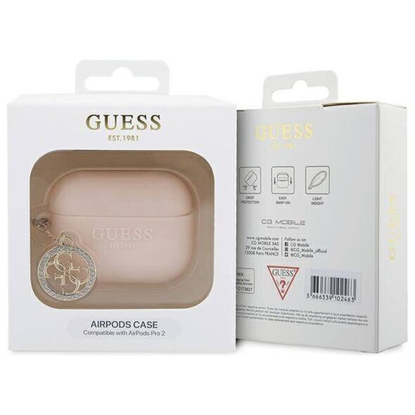 Original Case APPLE AIRPODS PRO 2 Guess 3D Rubber 4G Diamond Charm (GUAP23DSLGHDP) pink 3666339171285