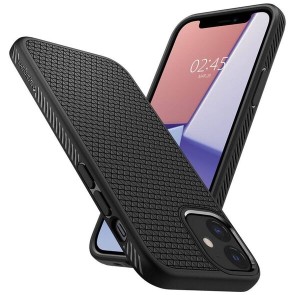Case IPHONE 12 MINI Spigen Liquid Air Matte black 8809710756779