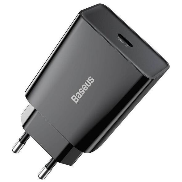 Baseus Speed Mini Quick Charger, USB-C, PD, 3A, 20W (black) 6953156201699