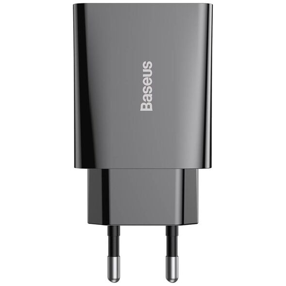 Baseus Speed Mini Quick Charger, USB-C, PD, 3A, 20W (black) 6953156201699