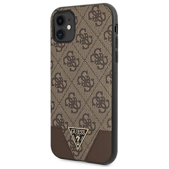 Original Case IPHONE 11 6.1 "Guess Hardcase 4G Triangle Collection GUHCN61PU4GHBR brown 3666339016302