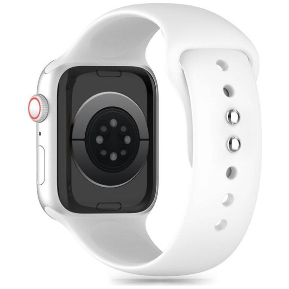 Strap for APPLE WATCH 4 / 5 / 6 / 7 / 8 / 9 / SE / ULTRA 1 / 2 (42 / 44 / 45 / 49 MM) Tech-Protect Silicone white 5906302304332