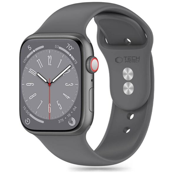 Strap for APPLE WATCH 4 / 5 / 6 / 7 / 8 / 9 / SE / ULTRA 1 / 2 (42 / 44 / 45 / 49 MM) Tech-Protect Silicone Clay gray 5906302310036