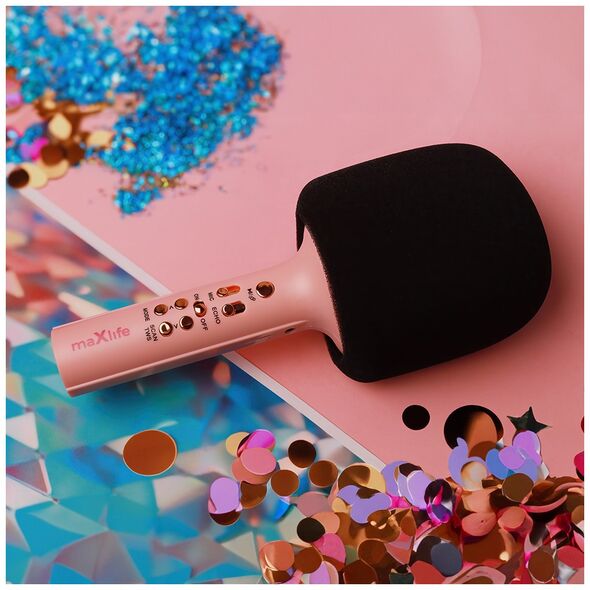 Maxlife Bluetooth microphone with speaker MXBM-600 pink 5900495094056