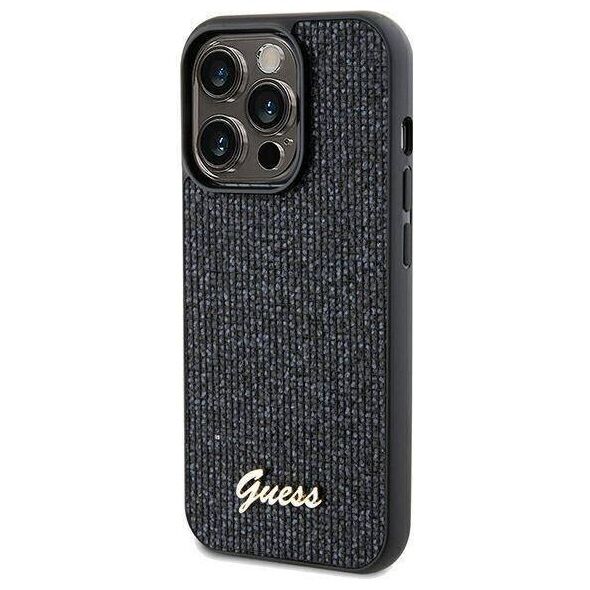 Original Case IPHONE 13 PRO MAX Guess Hardcase Disco Metal Script (GUHCP13XPMSDGSK) black 3666339173388