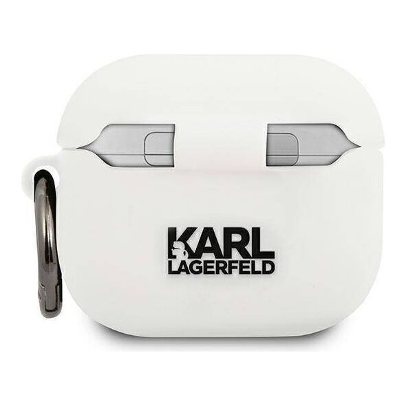 Original Case APPLE AIRPODS 3 Karl Lagerfeld Cover Silicone Choupette (KLACA3SILCHWH) white 3666339009373