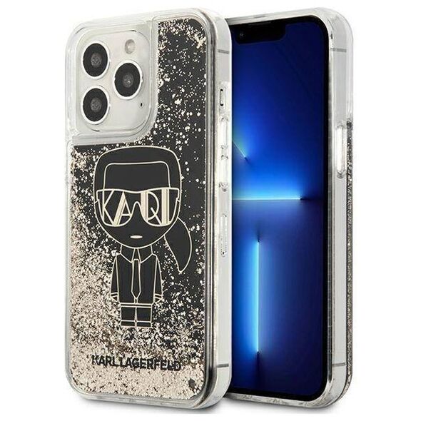 Original Case IPHONE 13 PRO MAX Karl Lagerfeld Hardcase Liquid Glitter Gatsby (KLHCP13XLGGKBK) black 3666339049836