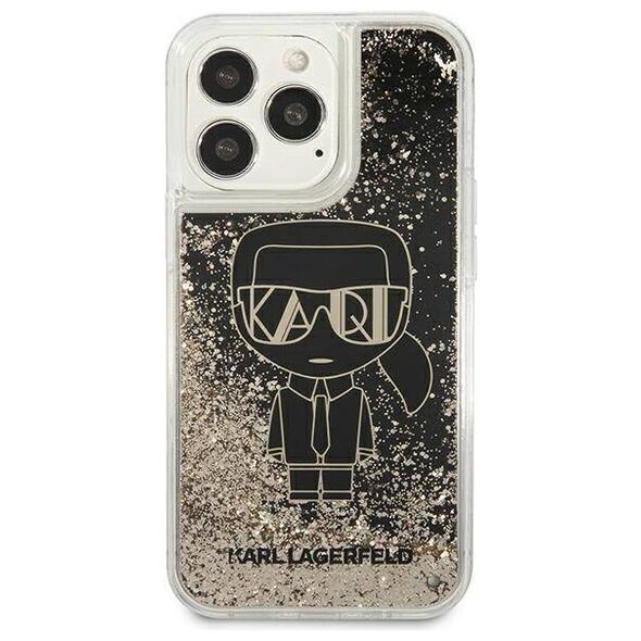 Original Case IPHONE 13 PRO MAX Karl Lagerfeld Hardcase Liquid Glitter Gatsby (KLHCP13XLGGKBK) black 3666339049836