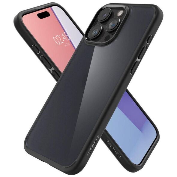 Case APPLE IPHONE 15 PRO Spigen Ultra Hybrid Crystal Frost black 8809896750400