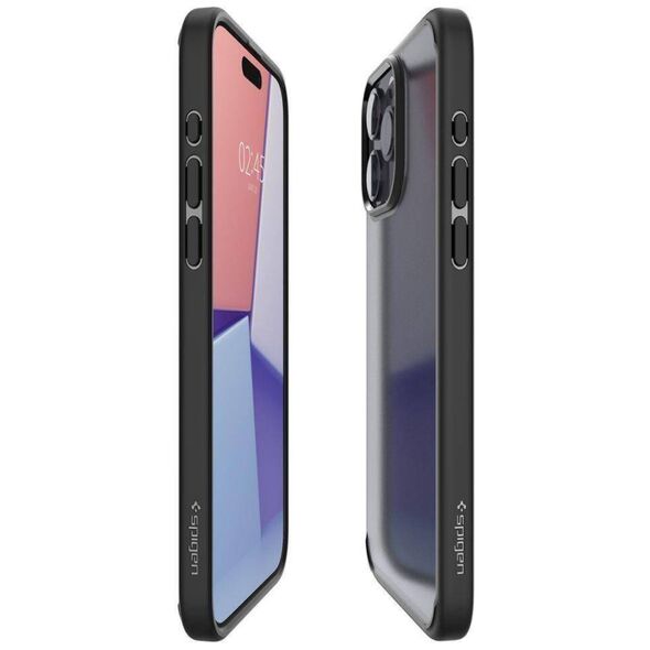 Case APPLE IPHONE 15 PRO Spigen Ultra Hybrid Crystal Frost black 8809896750400