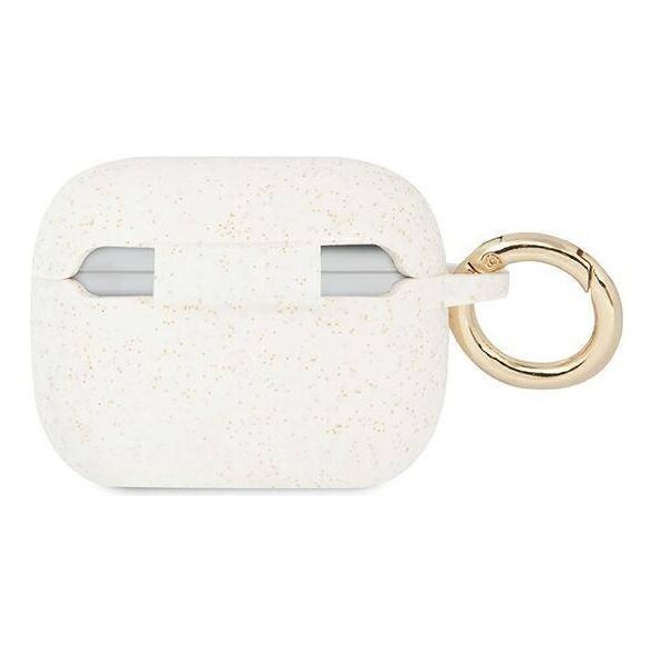 Original Case APPLE AIRPODS PRO Guess Silicone Glitter (GUAPSGGEH) white 3666339010249