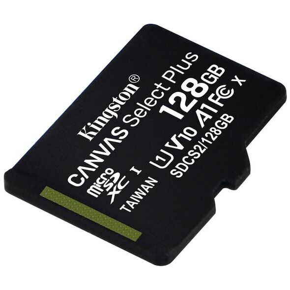 Kingston memory card 128GB microSDXC Canvas Select Plus cl. 10 UHS-I 100 MB/s 740617299076