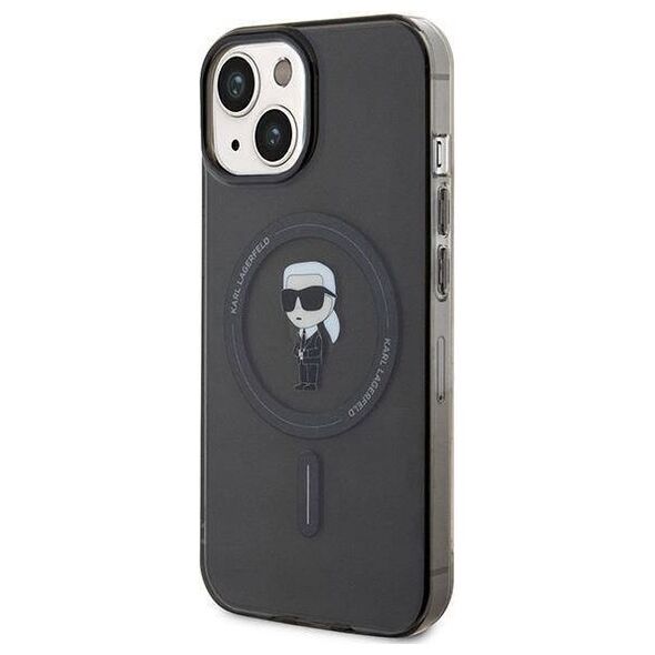Original Case APPLE IPHONE 15 Karl Lagerfeld Hardcase IML Ikonik MagSafe black 3666339162153
