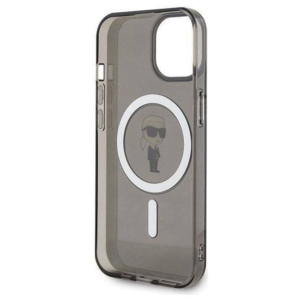 Original Case APPLE IPHONE 15 Karl Lagerfeld Hardcase IML Ikonik MagSafe black 3666339162153