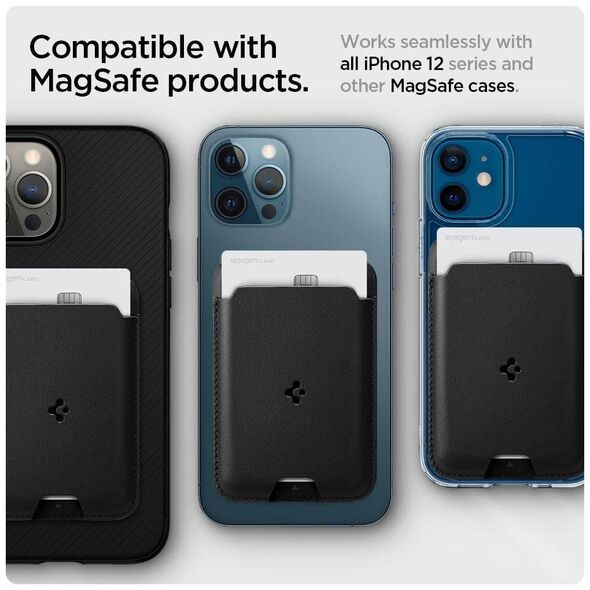 Magnetic Card Holder Magsafe Spigen Valentinus black 8809756641510