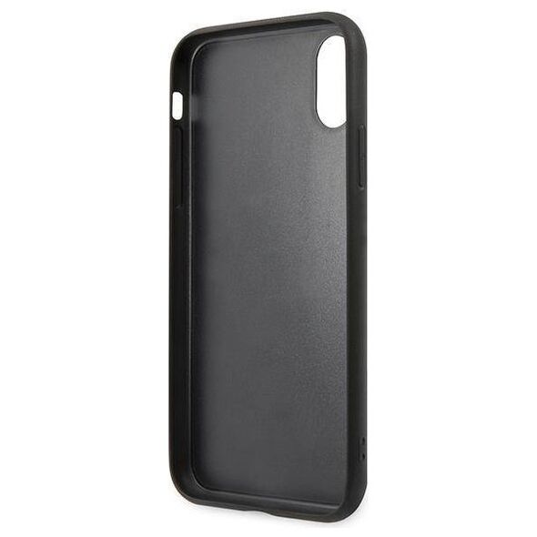 Original Case IPHONE X / XS Karl Lagerfeld Hardcase Saffiano Ikonik Karl&Choupette Head (KLHCPXSAKICKCBK) black 3666339055004