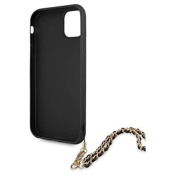 Original Case IPHONE 11 Guess Hardcase Saffiano Chain (GUHCN61SASGBK) black 3666339006037