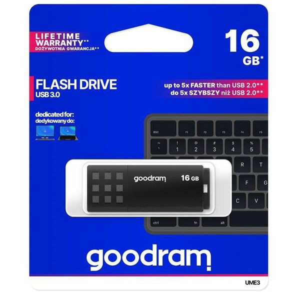 Goodram pendrive 16GB USB 3.0 UME3 black 5908267935736