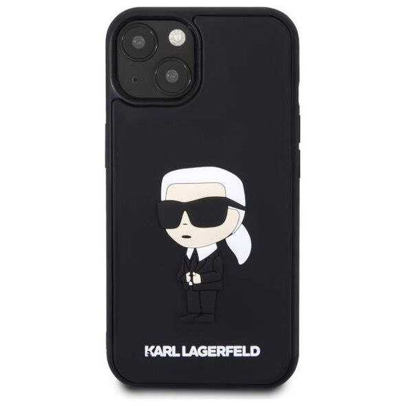 Original Case IPHONE 14 PLUS Karl Lagerfeld Hardcase Rubber Ikonik 3D (KLHCP14M3DRKINK) black 3666339122638