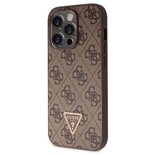 Original Case APPLE IPHONE 15 PRO Guess Hardcase Crossbody 4G Metal Logo (GUHCP15LP4TDSCPW) brown 3666339146962