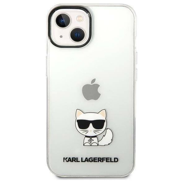 Original Case IPHONE 14 PLUS Karl Lagerfeld Hardcase Choupette Body transparent 3666339076528