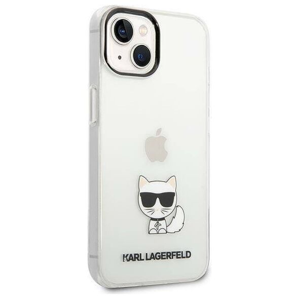 Original Case IPHONE 14 PLUS Karl Lagerfeld Hardcase Choupette Body transparent 3666339076528