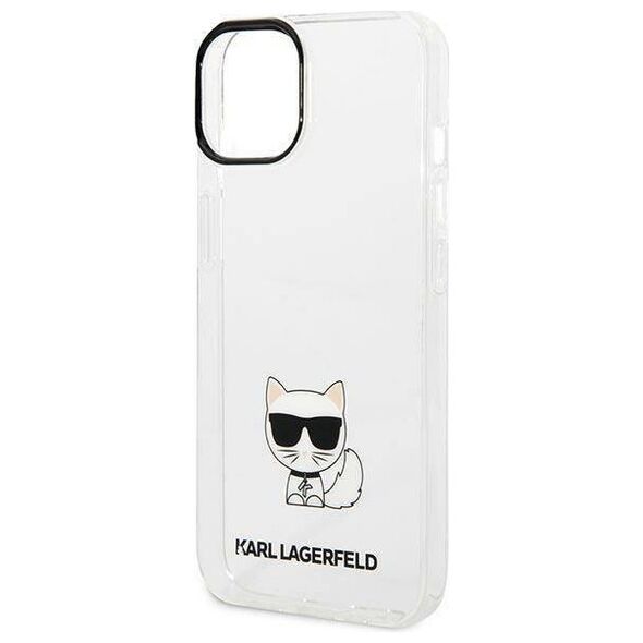 Original Case IPHONE 14 PLUS Karl Lagerfeld Hardcase Choupette Body transparent 3666339076528