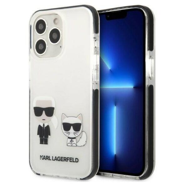Original Case IPHONE 13 PRO MAX Karl Lagerfeld Hardcase Karl & Choupette white 3666339048631