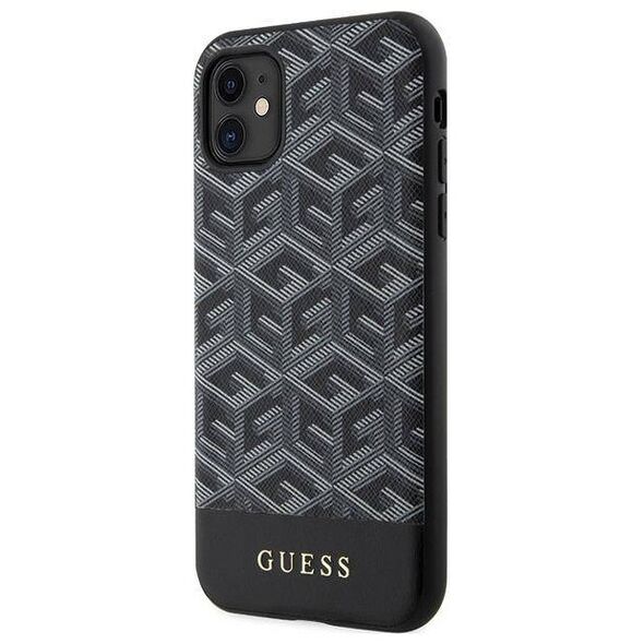 Original Case IPHONE 11 Guess Hardcase GCube Stripes MagSafe (GUHMN61HGCFSEK) black 3666339125905