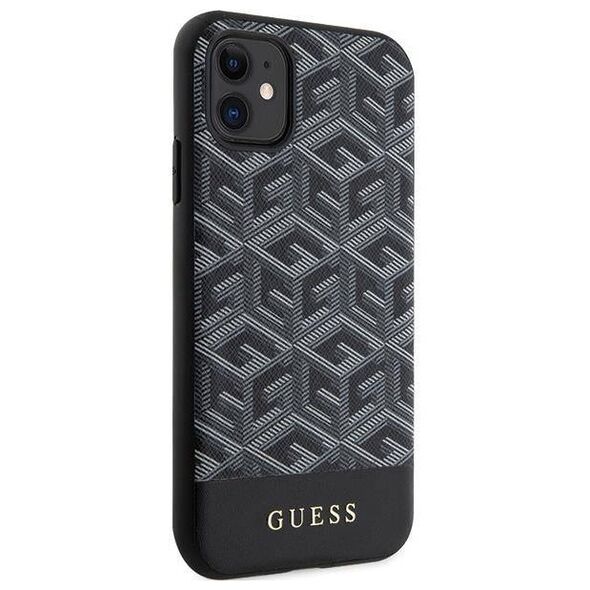 Original Case IPHONE 11 Guess Hardcase GCube Stripes MagSafe (GUHMN61HGCFSEK) black 3666339125905