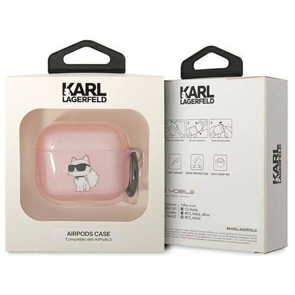 Original Case APPLE AIRPODS 3 Karl Lagerfeld Ikonik Choupette (KLA3HNCHTCP) pink 3666339088095