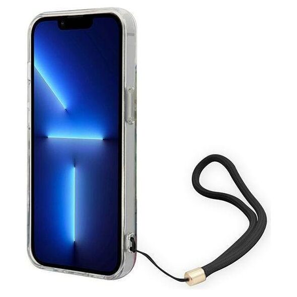 Original Case IPHONE 14 Guess Hardcase Flower Strap (GUOHCP14SHFLSB) blue 3666339093952
