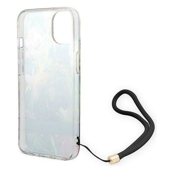 Original Case IPHONE 14 Guess Hardcase Flower Strap (GUOHCP14SHFLSB) blue 3666339093952