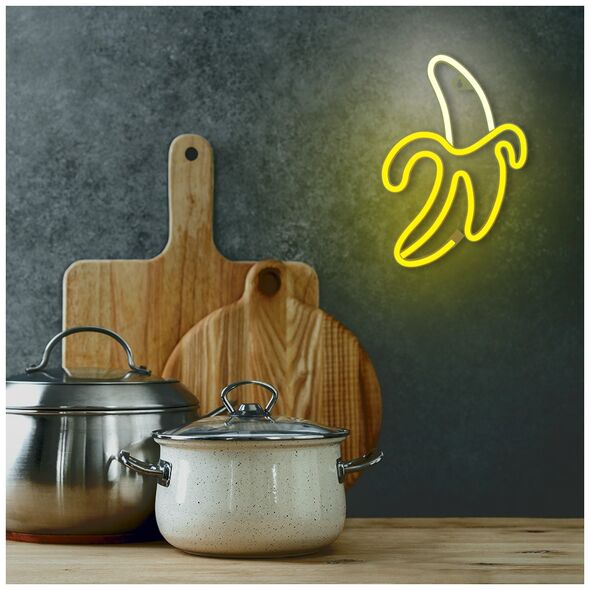 Neon LED Light BANANA white yellow Bat + USB FLNE10 Forever Light 5900495956163
