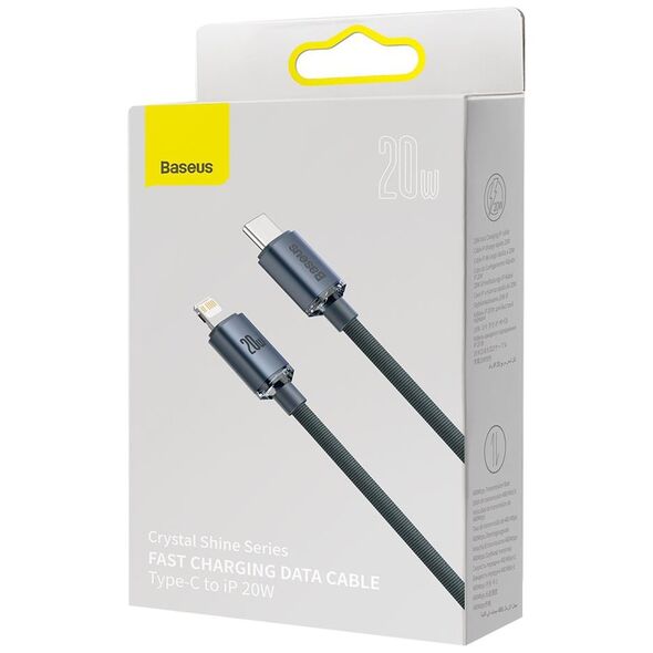 Baseus cable Crystal Shine USB-C - Lightning 1,2 m 20W black 6932172602741