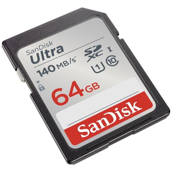 SanDisk memory card 64GB Ultra SDXC 64GB 140MB/s UHS-I Class 10 619659200176