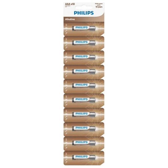 Battery PHILIPS AAA LR03 10pcs blister Entry Alkaline 4895229113497