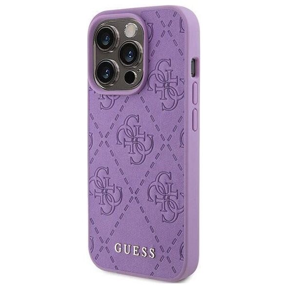 Original Case APPLE IPHONE 15 PRO MAX Guess Hardcase Leather 4G Stamped (Guhcp15xp4epmu) purple 3666339150471