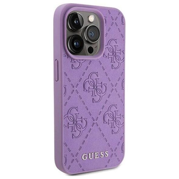 Original Case APPLE IPHONE 15 PRO MAX Guess Hardcase Leather 4G Stamped (Guhcp15xp4epmu) purple 3666339150471