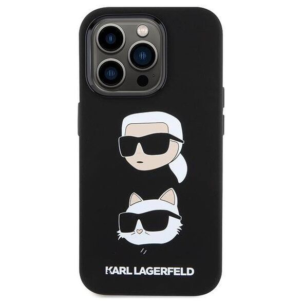Original Case APPLE IPHONE 15 PRO MAX Karl Lagerfeld Silicone Karl&Choupette Head (KLHCP15XSDHKCNK) black 3666339164829