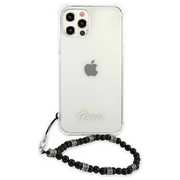 Original Case IPHONE 12 / 12 PRO Guess Hardcase Black Pearl (GUHCP12MKPSBK) transparent 3666339003708