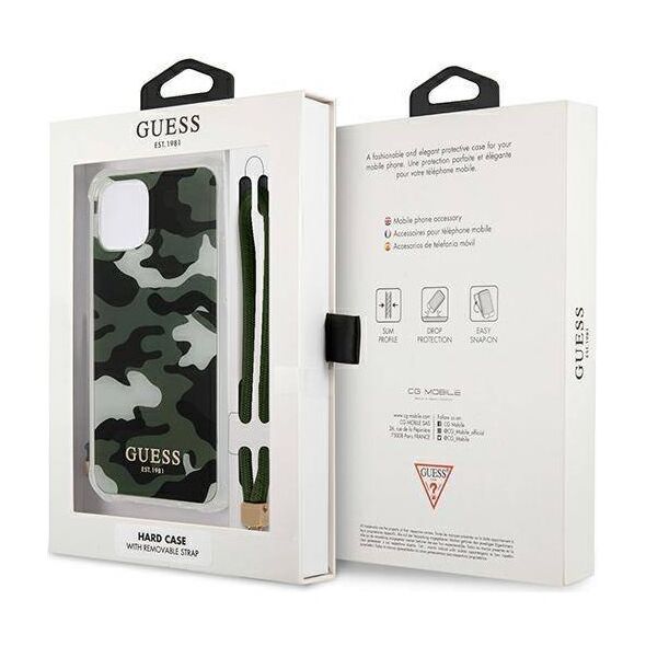 Original Case IPHONE 12 / 12 PRO Guess Hardcase Camo Collection (GUHCP12MKSARKA) green 3666339004095