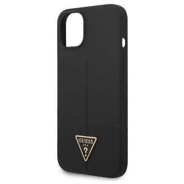 Case IPHONE 14 PLUS Guess Hardcase Silicone Triangle black 3666339065850
