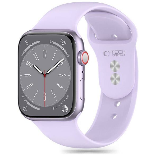 Strap for APPLE WATCH 4 / 5 / 6 / 7 / 8 / 9 / SE / ULTRA 1 / 2 (42 / 44 / 45 / 49 MM) Tech-Protect Silicone purple 5906302305124